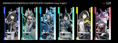 Arknights Endfield Acrylic Certificate Charms